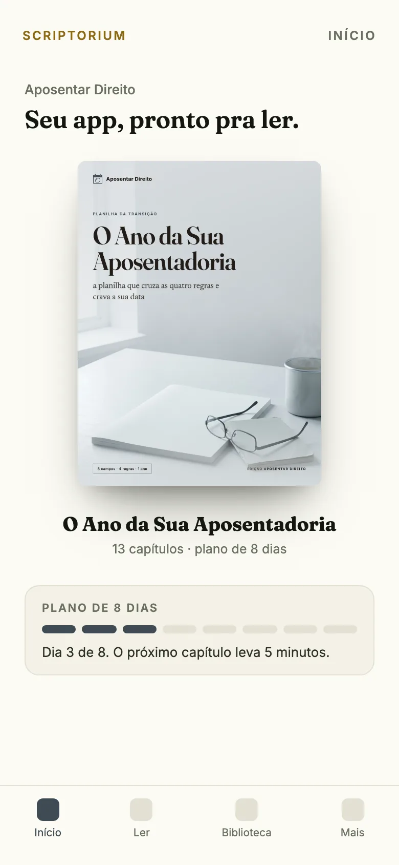 Capa do app do guia O Ano da Sua Aposentadoria